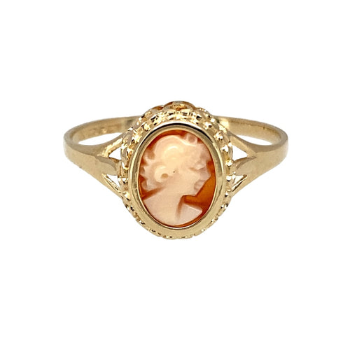 9ct Gold & Cameo Set Ring