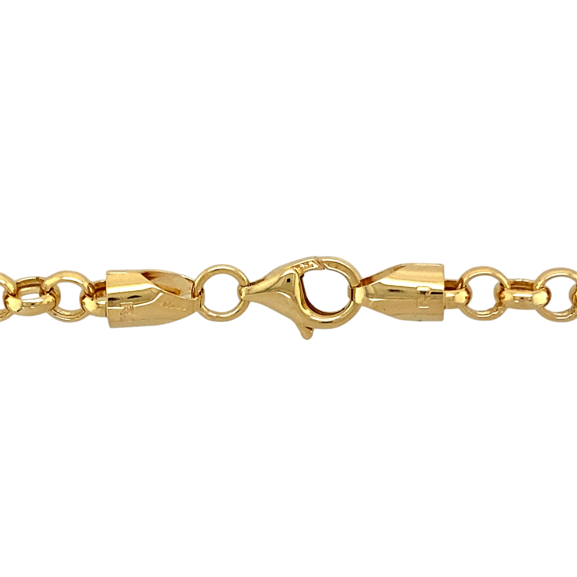 New 9ct Yellow Gold 22" Hollow Belcher Chain with the weight 14 grams and link width 5mm