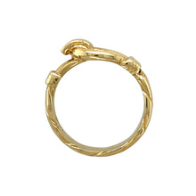Load image into Gallery viewer, New 9ct Gold Horseshoe Buckle Twist Band Ring
