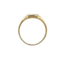 Load image into Gallery viewer, New 9ct Gold &amp; Cubic Zirconia Set Children&#39;s Signet Ring
