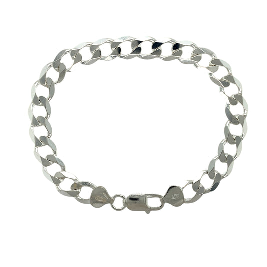 New 925 Silver 8.5" Curb Bracelet 18 grams
