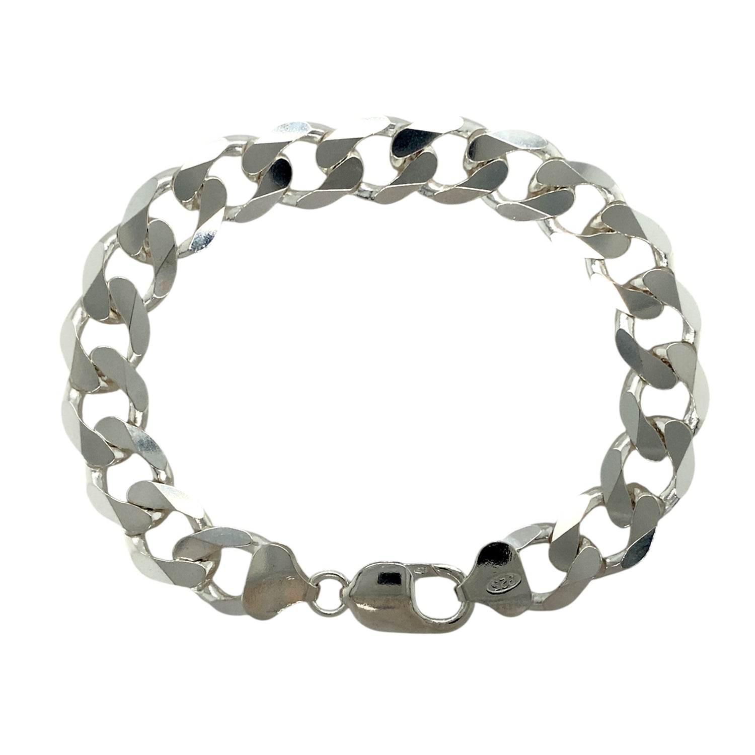 New 925 Silver 8.5" Curb Bracelet 36 grams