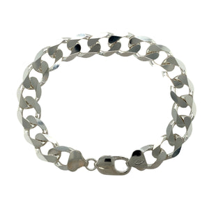 New 925 Silver 8.5" Curb Bracelet 36 grams