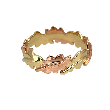 9ct Gold Clogau Royal Oak Leaf Band Ring
