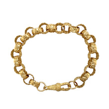 Load image into Gallery viewer, New 9ct Gold 8.5&quot; Fancy Patterned Belcher Bracelet

