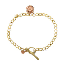 Load image into Gallery viewer, 9ct Gold Clogau 7.5&quot; Daisy T Bar Charm Bracelet
