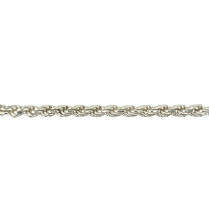 New 925 Silver 22" Solid Rope Chain 91 grams