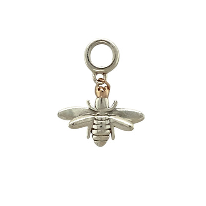 Preowned 925 Silver with 9ct Rose Gold Clogau Queen Bee Charm with the weight 1.90 grams