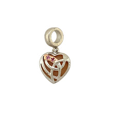 Load image into Gallery viewer, 925 Silver &amp; Pink Stone Heart Clogau Eternal Love Charm
