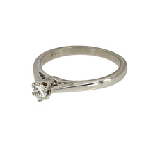 Load image into Gallery viewer, Preowned Platinum &amp; Diamond Set Solitaire Ring in size K with the weight 3.70 grams. The diamond is approximately 0.15ct of diamond content in total
