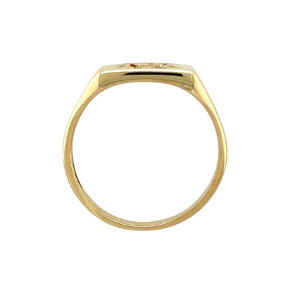 9ct Gold Welsh Dragon Rectangle Signet Ring