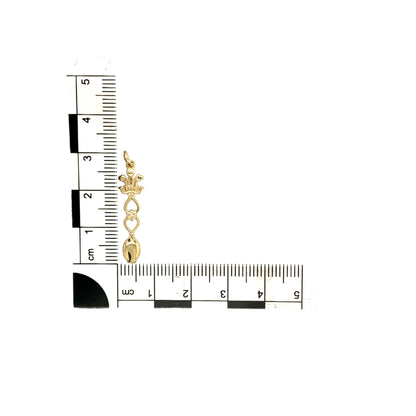 9ct Gold & Diamond Set Welsh Lovespoon Pendant