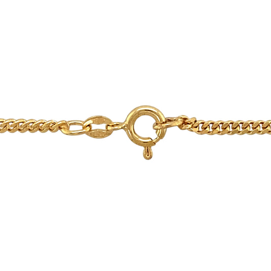 Preowned 9ct Yellow Gold 16" Curb Chain with the weight 5.60 grams and link width 2mm
