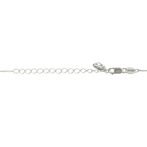 925 Silver & Turquoise Set Flower December Birthstone 16" - 18" Necklace