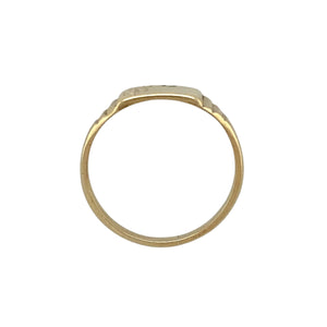 9ct Gold Patterned Square Signet Ring