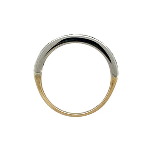 9ct Gold Diamond & Sapphire Set Band Ring