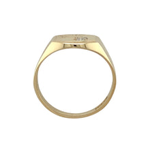 Load image into Gallery viewer, 9ct Gold &amp; Diamond Set Engraved Signet Ring
