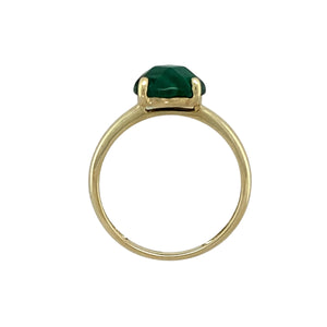 9ct Gold & Malachite Set Ring