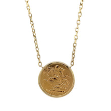 Load image into Gallery viewer, 9ct Gold Full Sovereign Mount 16&quot; Necklace with 22ct Gold Full Sovereign Coin
