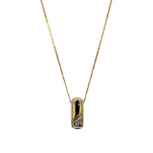 Load image into Gallery viewer, 9ct Gold &amp; Diamond Set Small Bar 18&quot; Necklace
