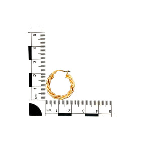 9ct Gold Twisted Hoop Creole Earrings
