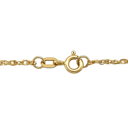 9ct Gold & Diamond Set Heart 16" Necklace