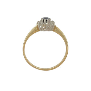 9ct Gold Diamond & Sapphire Set Cluster Ring