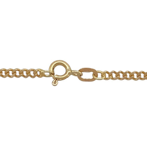 Add a classic and versatile piece to your jewellery collection with this pre-owned 9ct yellow gold 16" curb chain, featuring:

Design: A timeless curb chain, perfect for wearing alone or pairing with a pendant.
Material: 9-carat yellow gold, offering a warm and polished finish.
Length: Measures 16 inches, sitting elegantly at the neckline.
Link Width: 2mm, creating a refined yet durable look.
Weight: A well-balanced 4.90 grams, ensuring a comfortable and high-quality feel.
