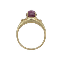 Load image into Gallery viewer, 9ct Gold Diamond &amp; Purple Stone Set Ring

