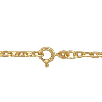 Add a touch of elegance and durability to your jewellery collection with this pre-owned 9ct yellow gold 19" faceted belcher chain, featuring:

Design: A classic belcher chain with faceted links, adding extra shine and sophistication.
Material: 9-carat yellow gold, offering a warm and polished finish.
Length: Measures 19 inches, providing a comfortable and stylish drape.
Link Width: 3mm, creating a refined yet sturdy look.
Weight: A substantial 10.60 grams, ensuring durability and a high-quality feel.
