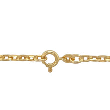 Load image into Gallery viewer, Add a touch of elegance and durability to your jewellery collection with this pre-owned 9ct yellow gold 19&quot; faceted belcher chain, featuring:

Design: A classic belcher chain with faceted links, adding extra shine and sophistication.
Material: 9-carat yellow gold, offering a warm and polished finish.
Length: Measures 19 inches, providing a comfortable and stylish drape.
Link Width: 3mm, creating a refined yet sturdy look.
Weight: A substantial 10.60 grams, ensuring durability and a high-quality feel.

