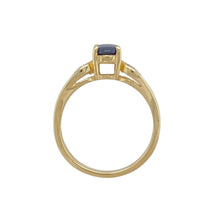 Load image into Gallery viewer, 9ct Gold Diamond &amp; Blue Stone Ring

