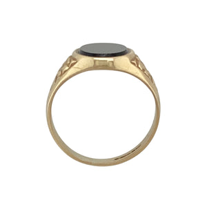 9ct Gold & Onyx Oval Signet Ring