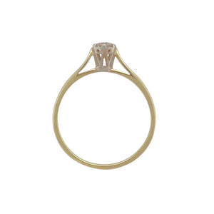 14ct Gold & Diamond Set Solitaire Ring
