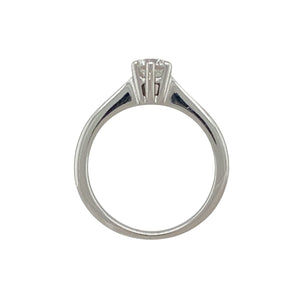 18ct White Gold & Diamond Set Solitaire Ring