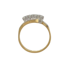Load image into Gallery viewer, 18ct Gold &amp; Platinum Diamond Set Twist Ring
