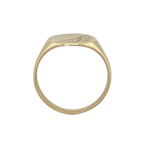 9ct Gold Patterned Oval Signet Ring