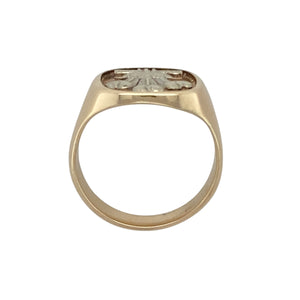 9ct Gold Welsh Three Feathers Signet Ring