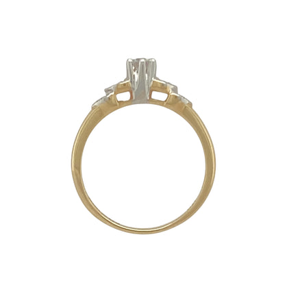 9ct Gold & Diamond Set Solitaire Ring
