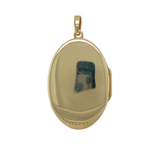 Load image into Gallery viewer, Add a touch of sentimental elegance to your jewellery collection with this pre-owned 9ct yellow gold flower-patterned oval locket.

Design: Featuring a beautifully detailed floral pattern, this classic oval locket is perfect for holding cherished memories close to your heart.
Material: Made from 9-carat yellow gold, offering a warm and polished finish that enhances the intricate design.
Size &amp; Weight: Weighing 4.10 grams, this locket is designed for comfortable wear while maintaining a substantial feel.

