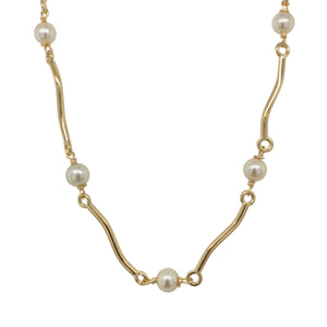 9ct Gold & Pearl Set 16" Necklace