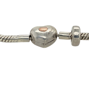 925 Silver Clogau Heart 7.75" Charm Bracelet