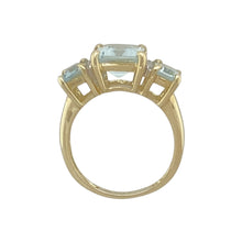 Load image into Gallery viewer, 9ct Gold Diamond &amp; Aquamarine Set Ring
