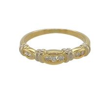 Load image into Gallery viewer, 18ct Gold &amp; Diamond Set Patterned Band Ring
