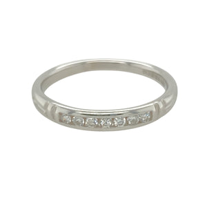 14ct White Gold & Diamond Set Band Ring