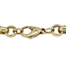 Load image into Gallery viewer, Add a bold and stylish touch to your jewellery collection with this pre-owned 9ct yellow gold 8.5&quot; belcher bracelet.

Design: A classic belcher link design with a substantial weight, offering a timeless and elegant look.
Material: Made from 9-carat yellow gold, providing a warm and polished finish for lasting durability.
Size &amp; Weight: The bracelet measures 8.5 inches in length, has a link width of 7mm, and weighs 28.70 grams, ensuring a luxurious and comfortable fit.

