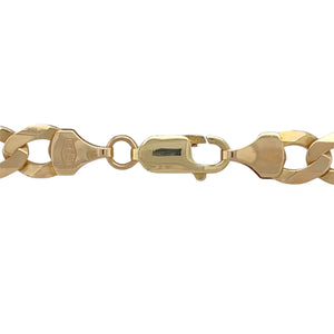 Add a bold and timeless piece to your jewellery collection with this pre-owned 9ct yellow gold 20" curb chain.

Design: A classic curb chain with wide, interlocking links, offering a strong and sophisticated look.
Material: Made from 9-carat yellow gold, providing a warm and polished finish that enhances its bold design.
Size & Weight: Weighing 23.10 grams, the chain measures 20" in length, with a link width of 8mm, ensuring a substantial and comfortable fit.
