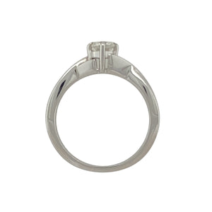 9ct White Gold & Diamond Set Solitaire Ring