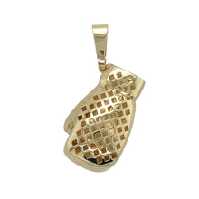 Load image into Gallery viewer, Add a bold statement to your jewellery collection with this pre-owned 9ct yellow gold open hollow boxing glove pendant.

Design: A detailed boxing glove design, symbolizing strength and resilience, perfect for sports enthusiasts or as a unique statement piece.
Material: Made from 9-carat yellow gold, offering a warm and polished finish for a classic and timeless look.
Size &amp; Weight: Weighing 10.20 grams, this pendant has a substantial yet comfortable feel.

