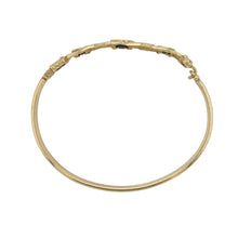 Load image into Gallery viewer, 9ct Gold &amp; Black Stone Set Celtic Bangle
